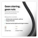 Gevlochten optische kabel met gouden en zilveren connector, zonder storing.