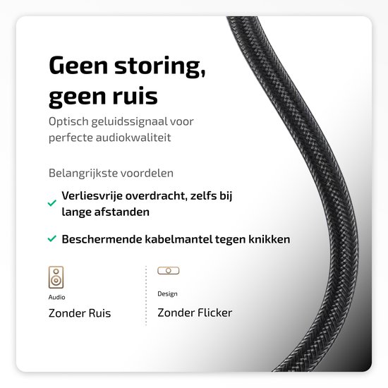 Gevlochten optische kabel met gouden en zilveren connector, zonder storing.