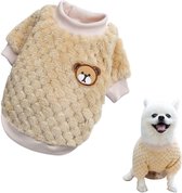 Hondenjas -Hondentrui- Hond winterjas- Warme Hondenjas - Huisdiertrui - Zachte winterkleding - Warme puppy jas - Winterhond sneeuwhond - Wollen warme jas - Geel - Maat XL - Perfect voor honden - Middelgrote honden