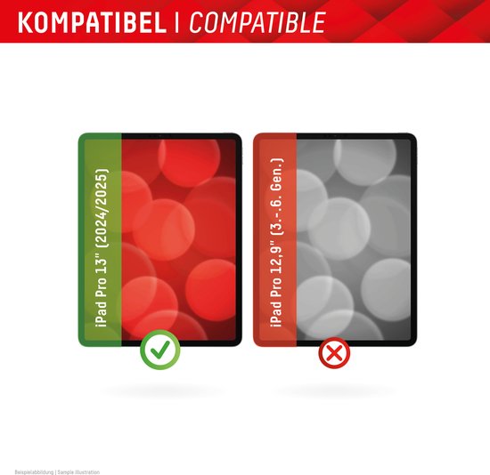 Compatibel met iPad Pro 13" (2024/2025), niet compatibel met iPad Pro 12,9" (3e-6e Gen.).