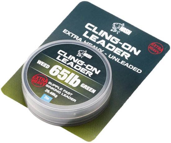 Nash Cling-On Leader Weed Green 65lb 7mtr van Merkloos — afbeelding 4