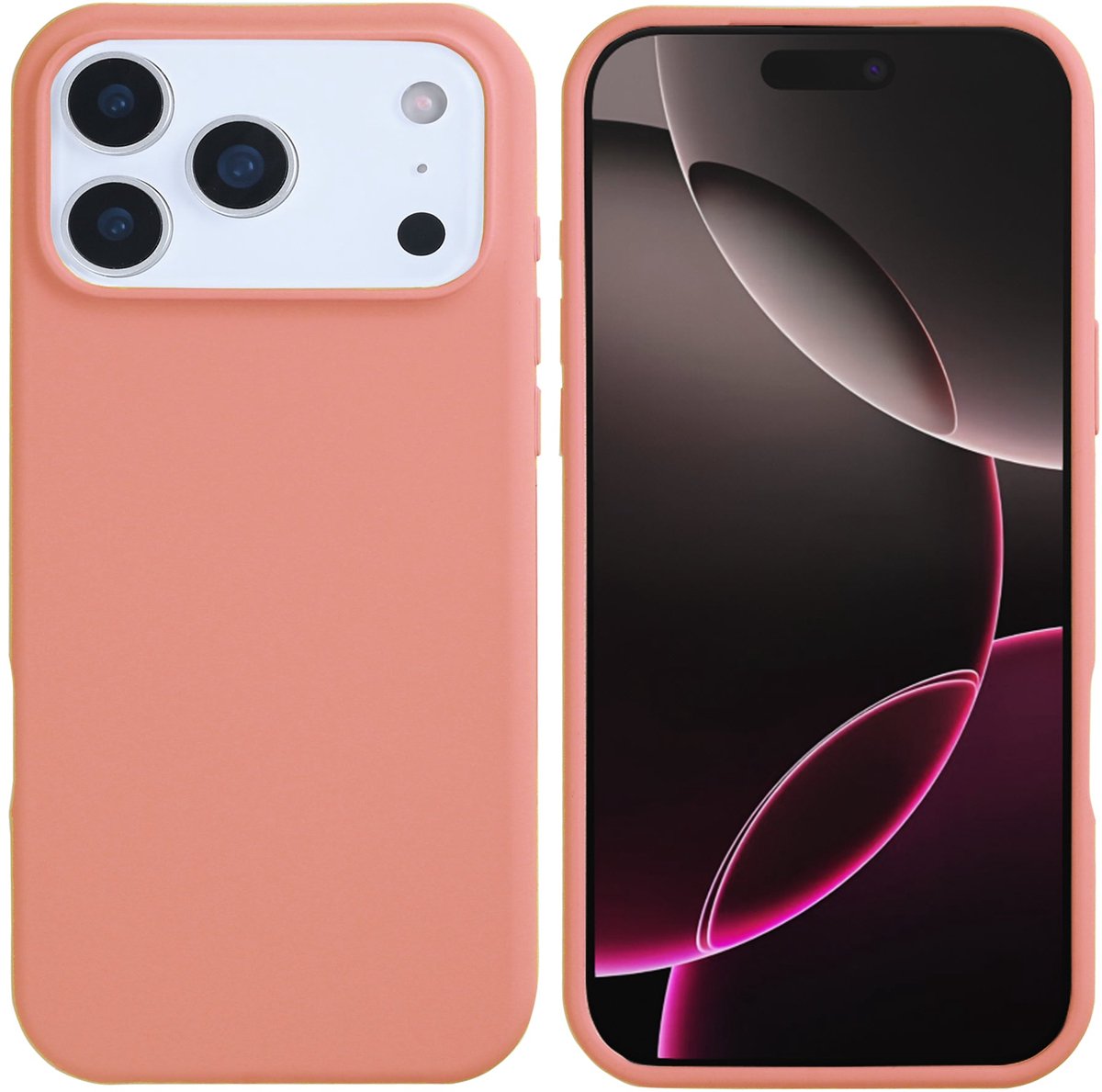 Rixus Soft TPU Phone Case With MagSafe For iPhone 17 Pro Max Pink
