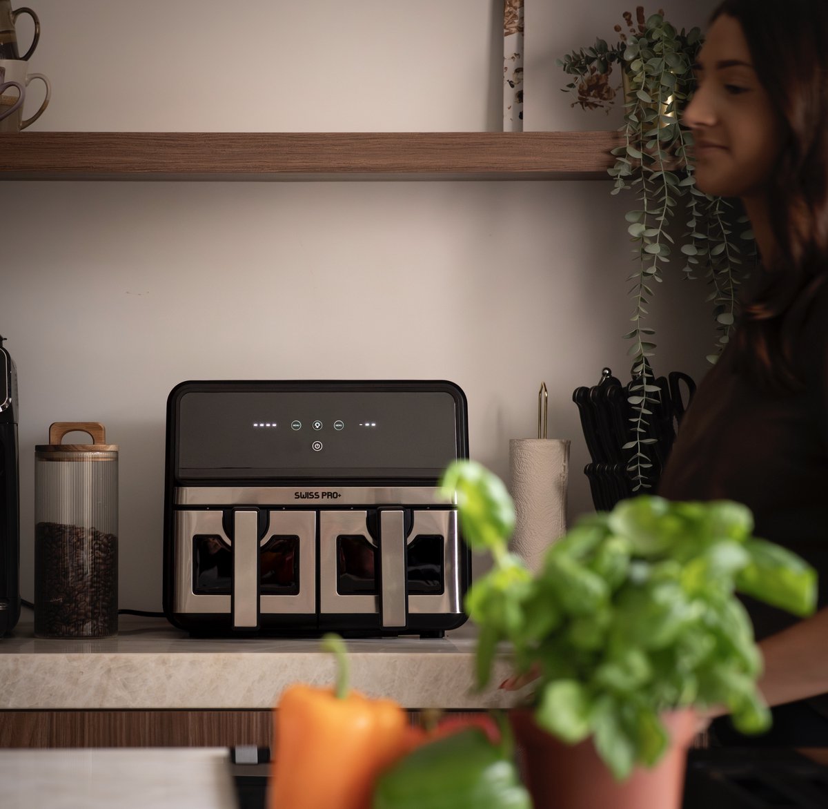 Swiss Pro+ Dubbele Airfryer (EAN: 7436949772792) - Swiss - €79,99