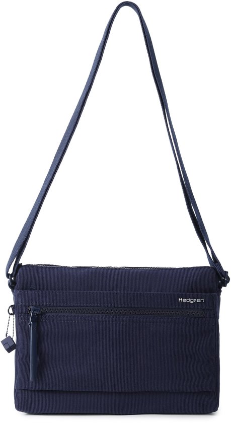 Hedgren Eye Medium Sac bandoulière femme avec protection RFID – Taille moyenne – Velours Peacoat Blue