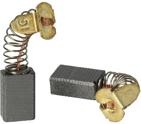 2 koolborstels 5 x 8 x 14,5 mm voor vlakschuurmachines en haakse