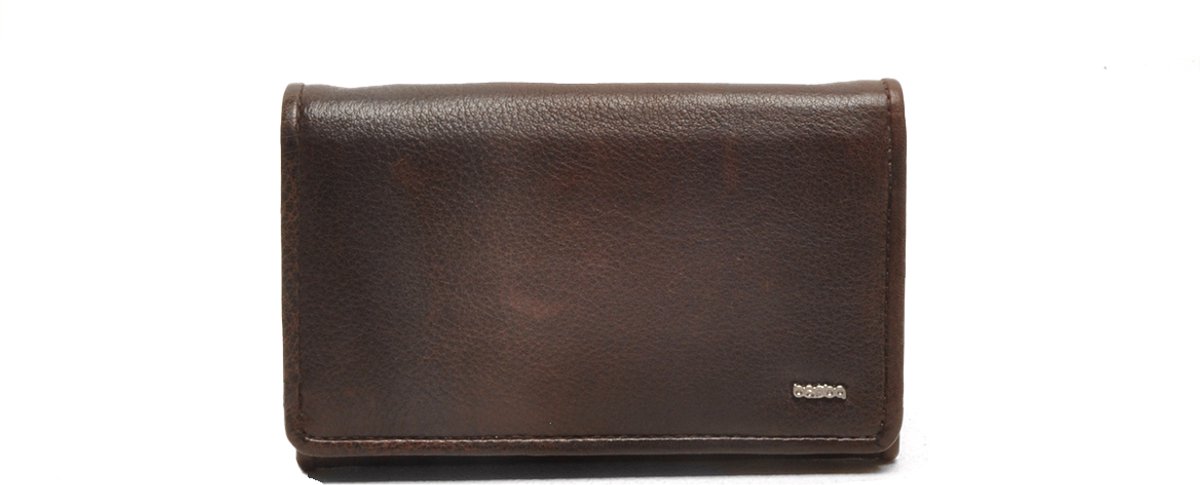 Berba | Lucca | Damesportemonnee | 6 pasjes | Wallet | RFID | Donker Bruin | Leer