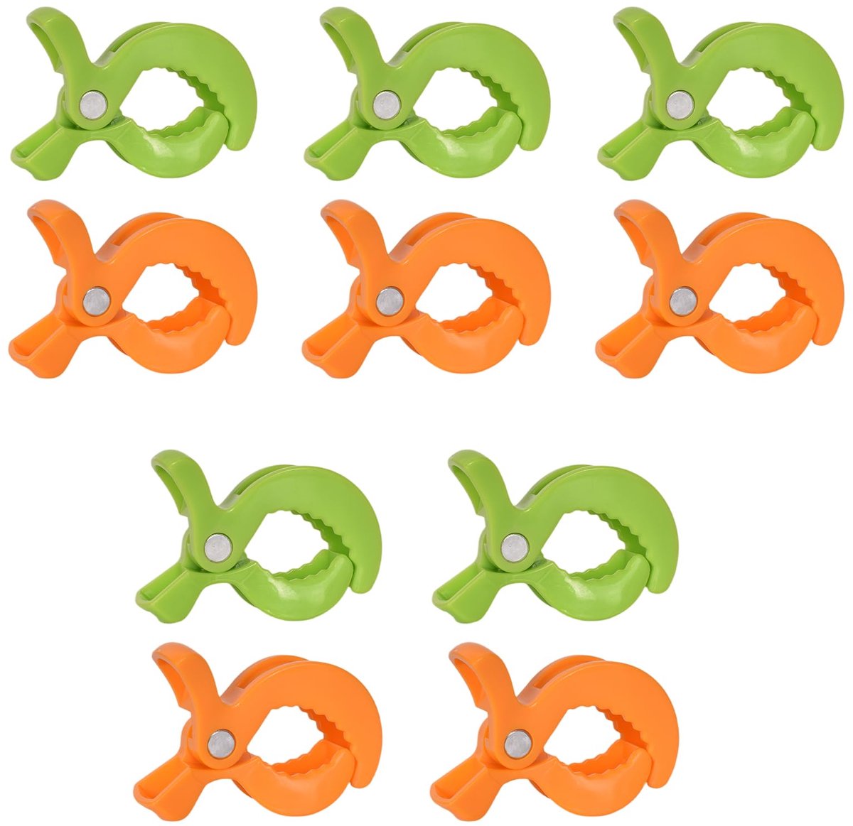 Unyqoos® Set van 10 veelzijdige kinderwagenclips voor speelgoed en accessoires