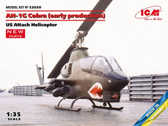 1:35 ICM 53030 AH-1G Cobra - première prod. - Kit plastique hélicoptère d'attaque américain