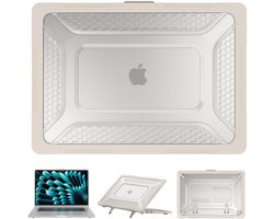 Turtle Shift Laptopcover Shield geschikt voor MacBook Air 15.3 inch 2023 / 2024 M3 / 2025 M4 / 2026 M5 - Beige