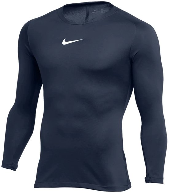 Nike Park Dry First Layer Longsleeve Thermoshirt - Maat XL - Mannen - navy/wit — afbeelding 5