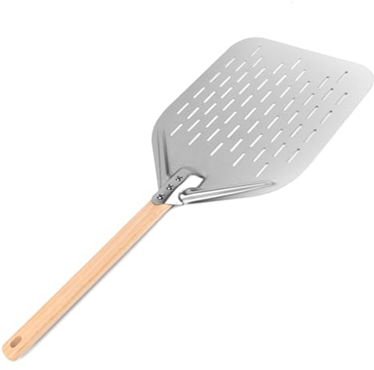Professionele Geperforeerde Pizzaschep - 40 x 30 cm Aluminium met Afneembare Handgreep