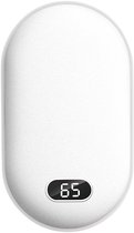USB-Oplaadbare Handwarmer, Elektrische 2-in-1 Handwarmer, 6000 mAh, 4 Temperatuurniveaus, Warmte in 3 Seconden & 9 uur Werking, LED-Display, Blauwe Handwarmer voor Camping, Skiën, Golf, Cadeau