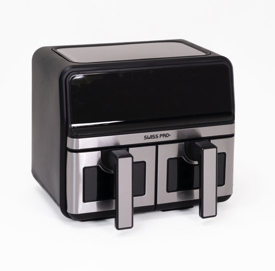 Swiss Pro+ Dubbele Airfryer XXL met 2 Kookvakken 8 Liter