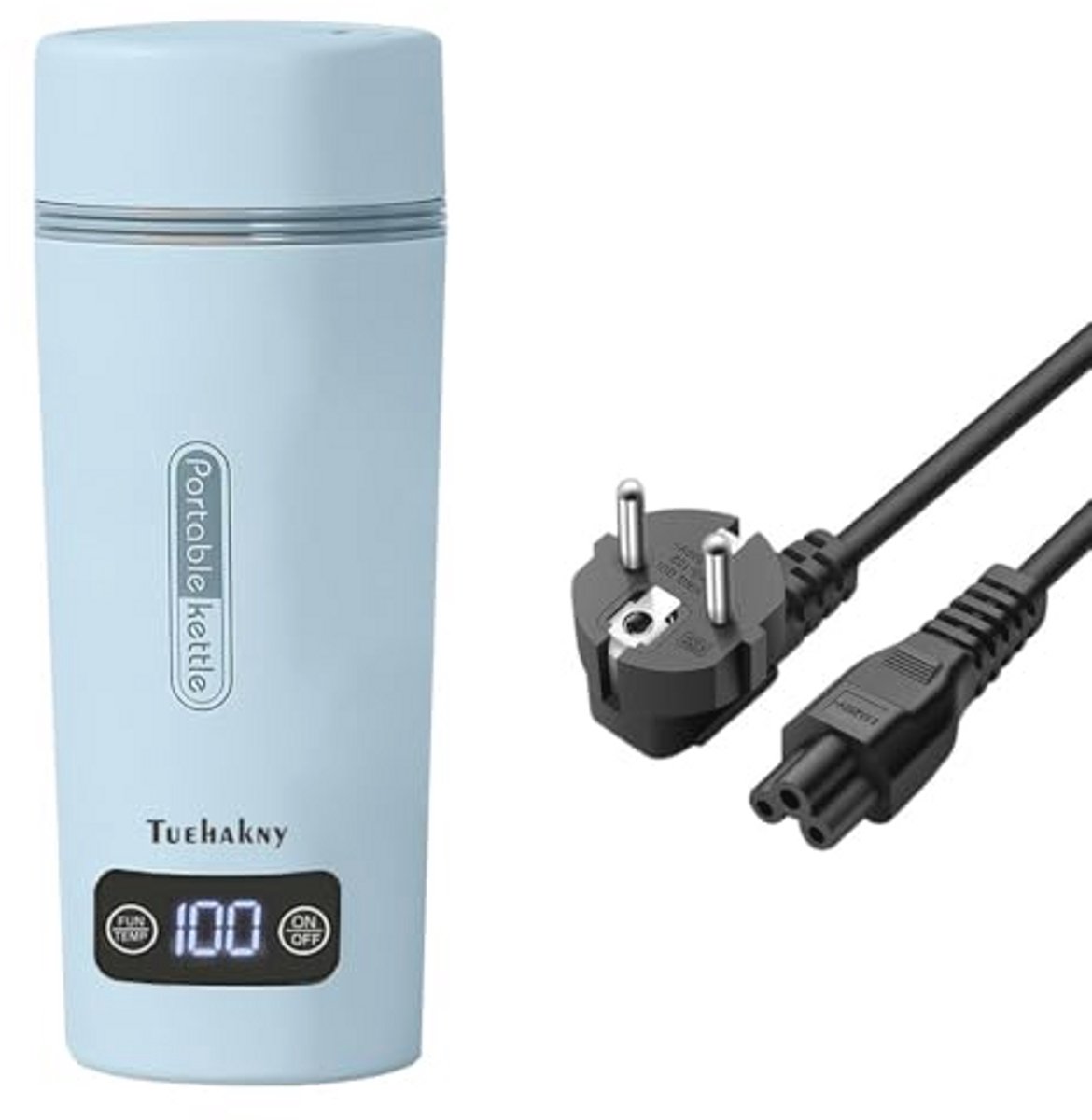 Draagbare elektrische waterkoker met 4 temperatuurinstellingen 350 ml en roestvrijstalen ontwerp