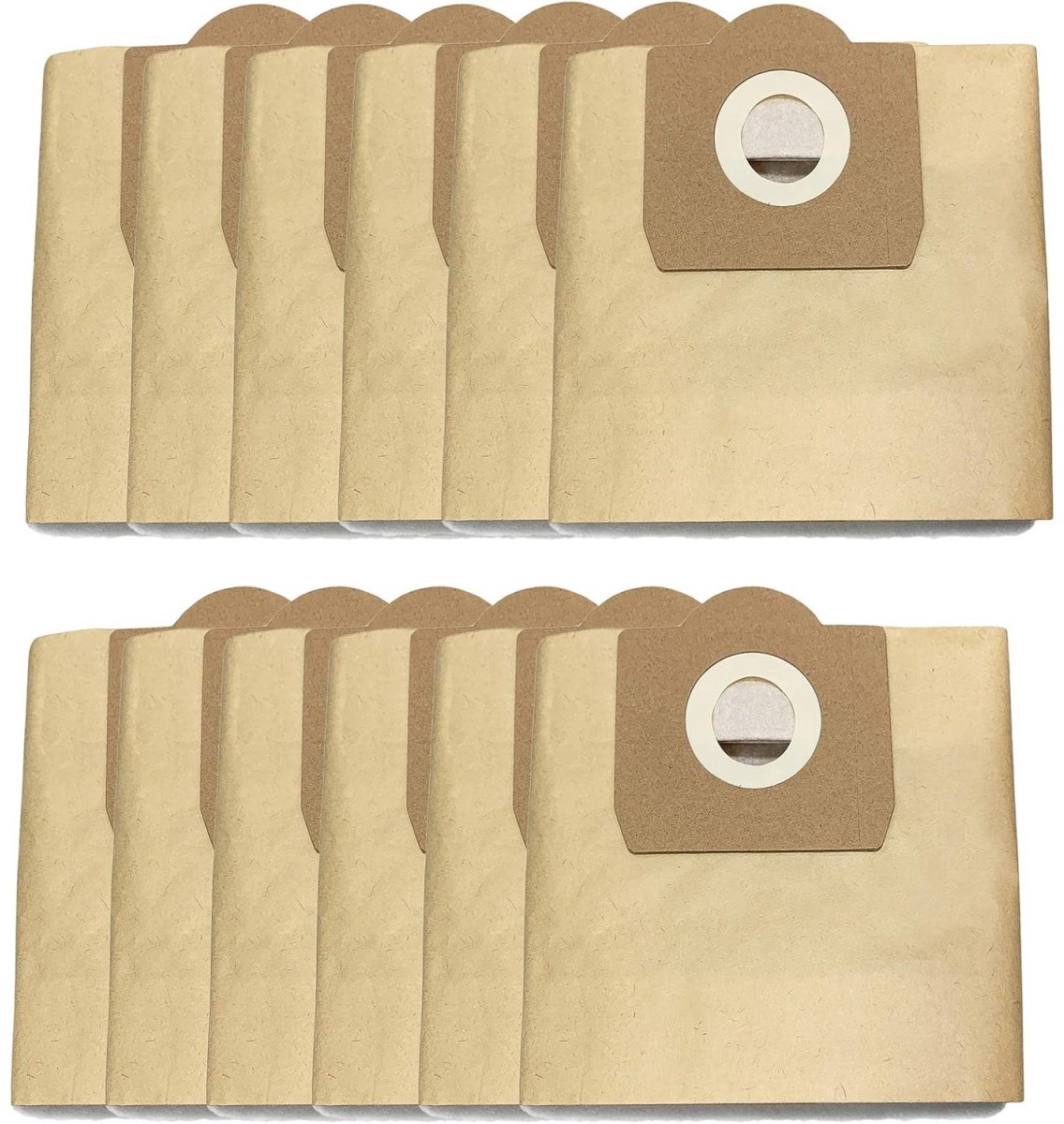 Stofzuigerzakken - Geschikt voor Karcher NT20, NT25, NT30, MV1, MV3 en WD3 - Biologisch afbreekbare papieren zakken - Filterzakken - 12 stuks - 80 x 22 cm