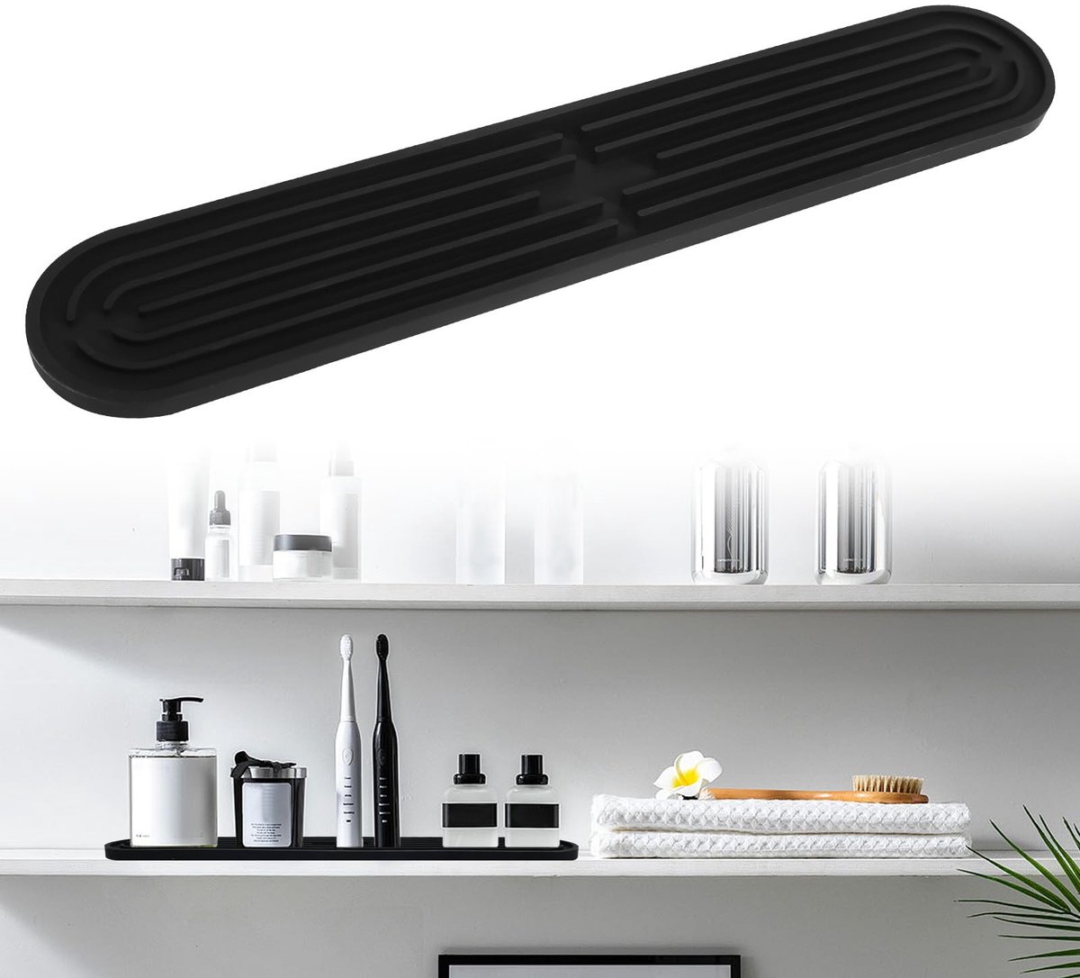 Unyqoos® Smal verlengde siliconen afdruipmat voor keuken en gootsteen