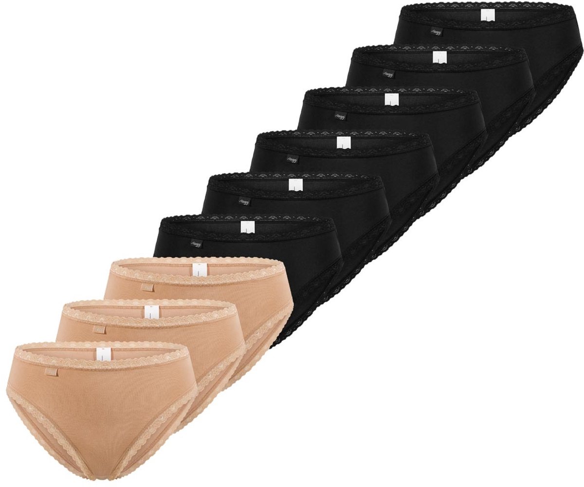 sloggi Dames tai slip 9 pack 24/7 Cotton Lace
