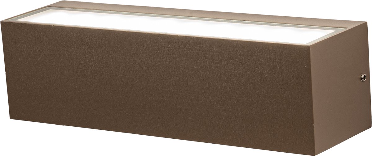 Lumidora Wandlamp 75358 - Voor buiten - SAMMY - 2 Lichts - Ingebouwd LED - 12.0 Watt - 1000 Lumen - 2700 Kelvin - Bruin - Metaal - Buitenlamp - Badkamerlamp - IP54