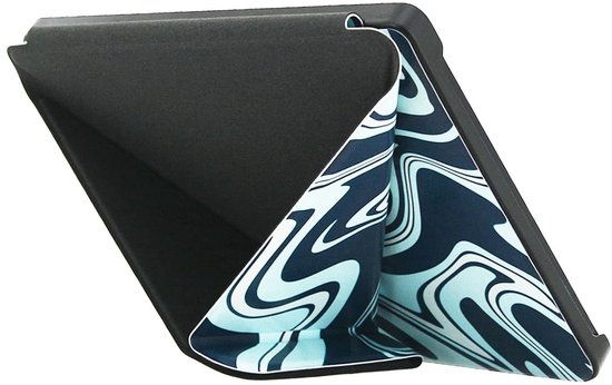 Origami Hoesje - Sleepcover Geschikt voor Kobo Libra Colour - Hoes Cover - Abstract Kleuren* - ereader hoesje - cover van Mobiparts — afbeelding 3