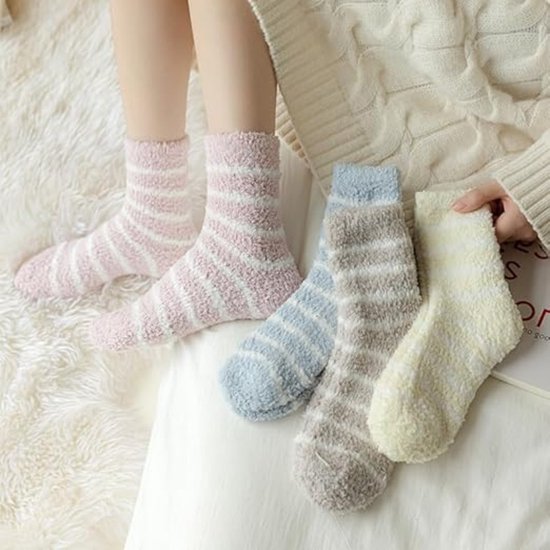 Vrouwen Winter Warme Fuzzy Sokken Verdikte Warme Slaapsokken Slippers