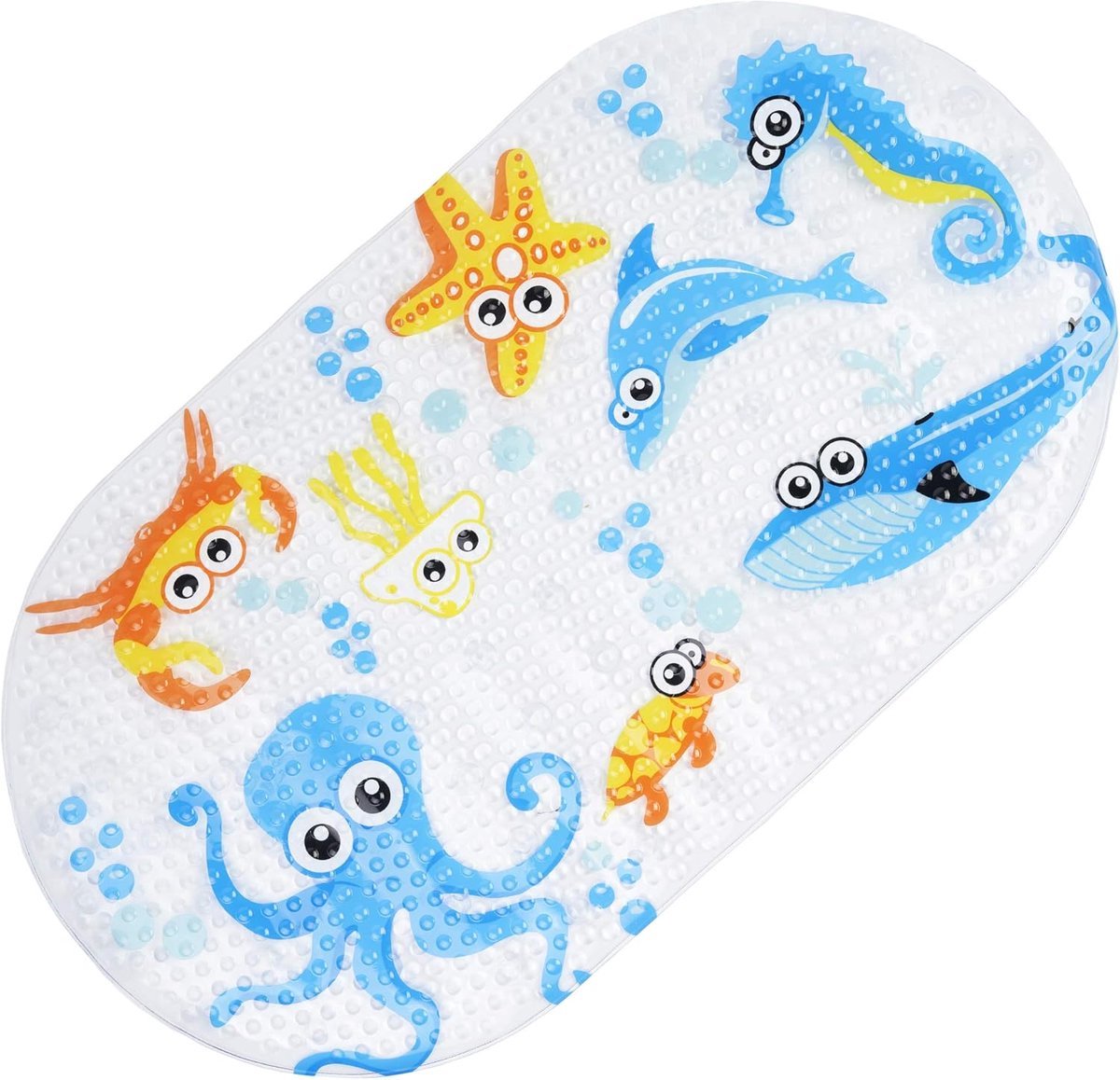 Stunq® Premium antislipmat, babybadmat met zuignappen, badmat, antislip douchemat voor peuters, 69 x 39 cm - Stabiel en leuk