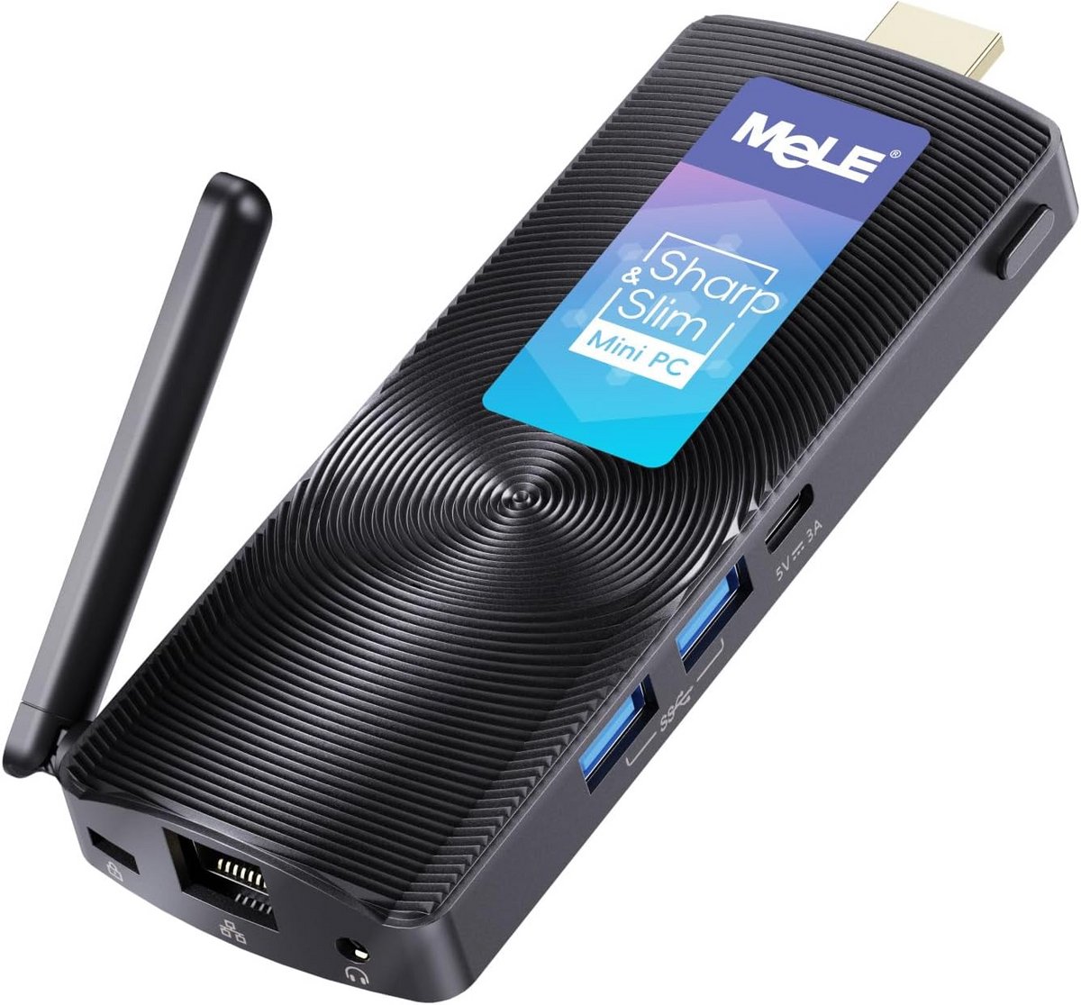 Mini PC Stick Stil & Compact Celeron J4125 8GB/128GB Desktop Computer met HDMI, WiFi & Gigabit LAN