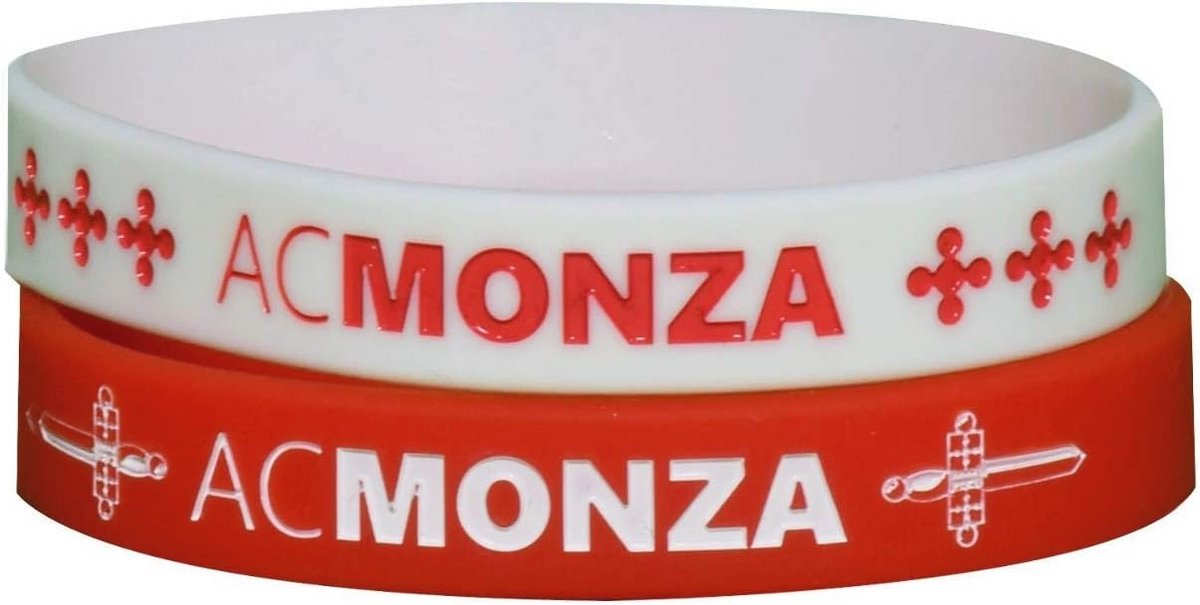 Monza Set met 2 Rood Rubber Armbanden - Uniseks voor Volwassenen