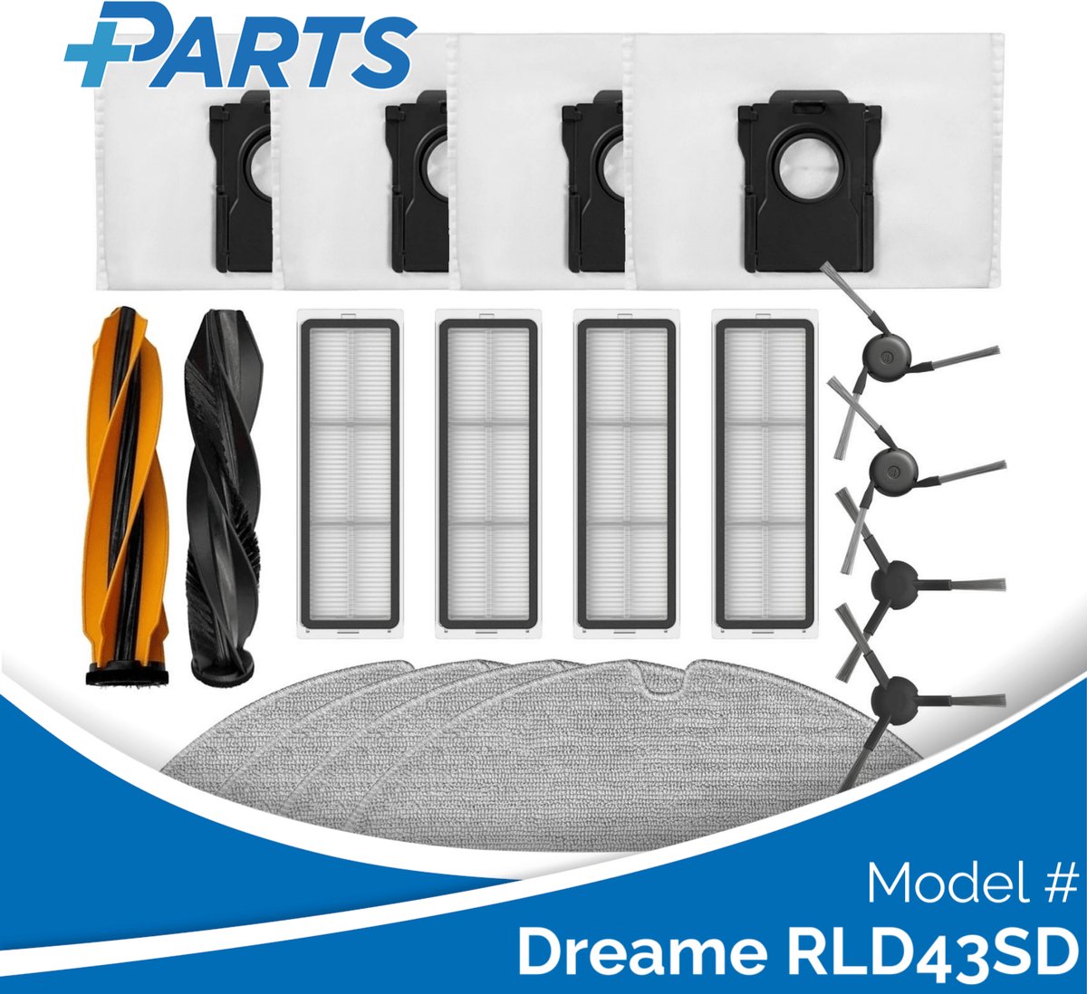 Dreame RLD43SD Onderhoudsset (Plus.Parts® alternatief voor RAK72 / RAK73)