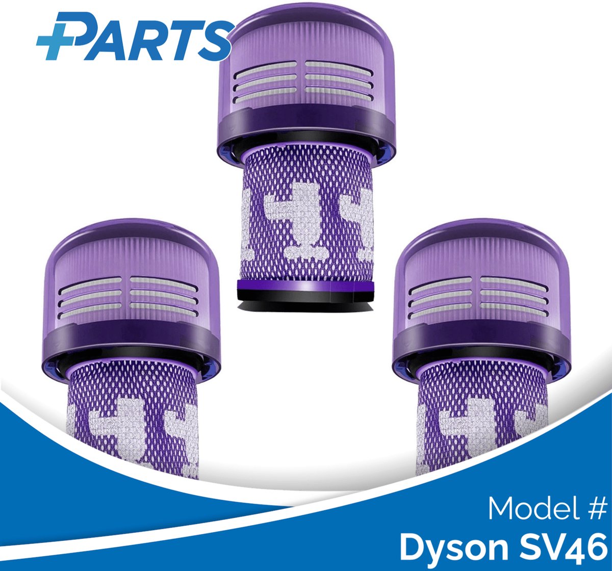 Dyson SV46 Filters (3 Stuks, Plus.Parts® alternatief voor 971517-01)