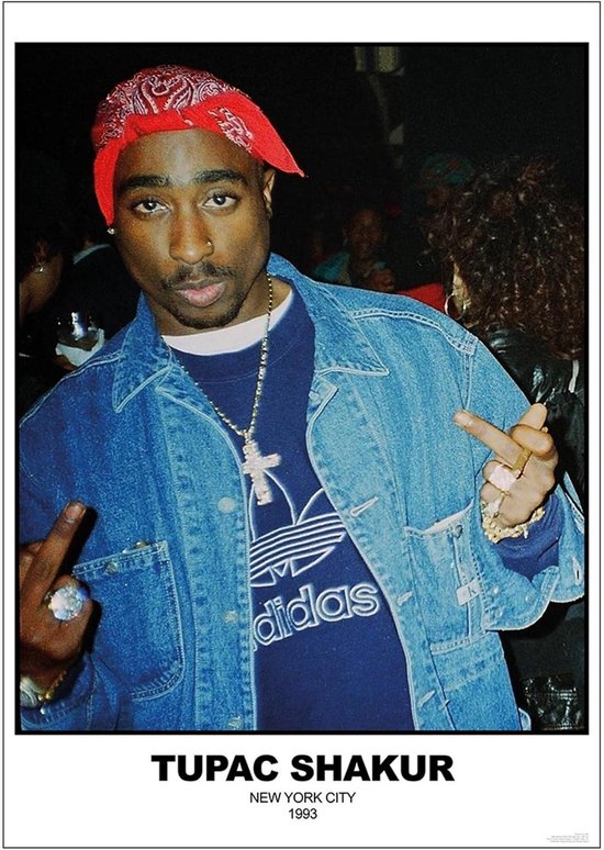 Close Up Tupac Shakur Poster New York City 1993 (59.5 cm x 84 cm