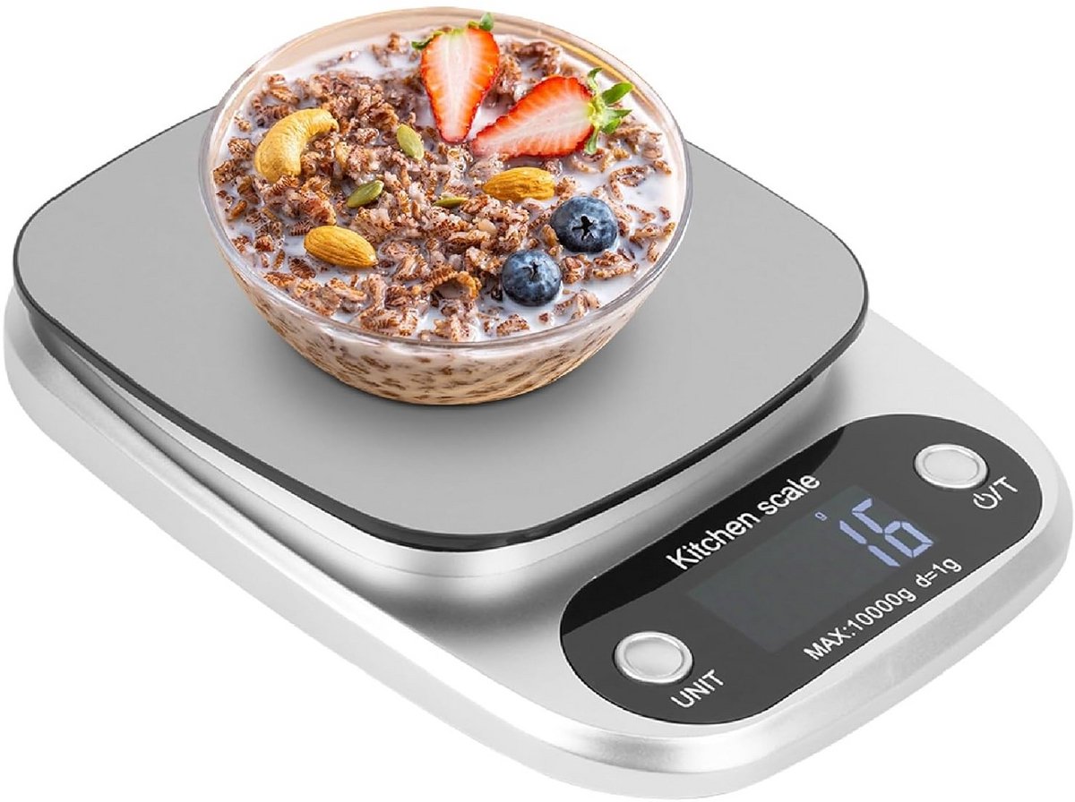 Mini Draagbare Roestvrijstalen Keukenweegschaal tot 10KG - Digitale Voedselweegschaal