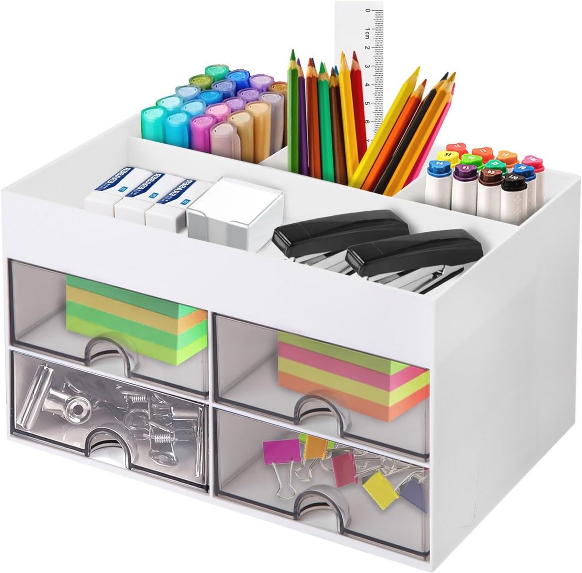 Bureau-organizer met 4 laden en ruimtebesparend design