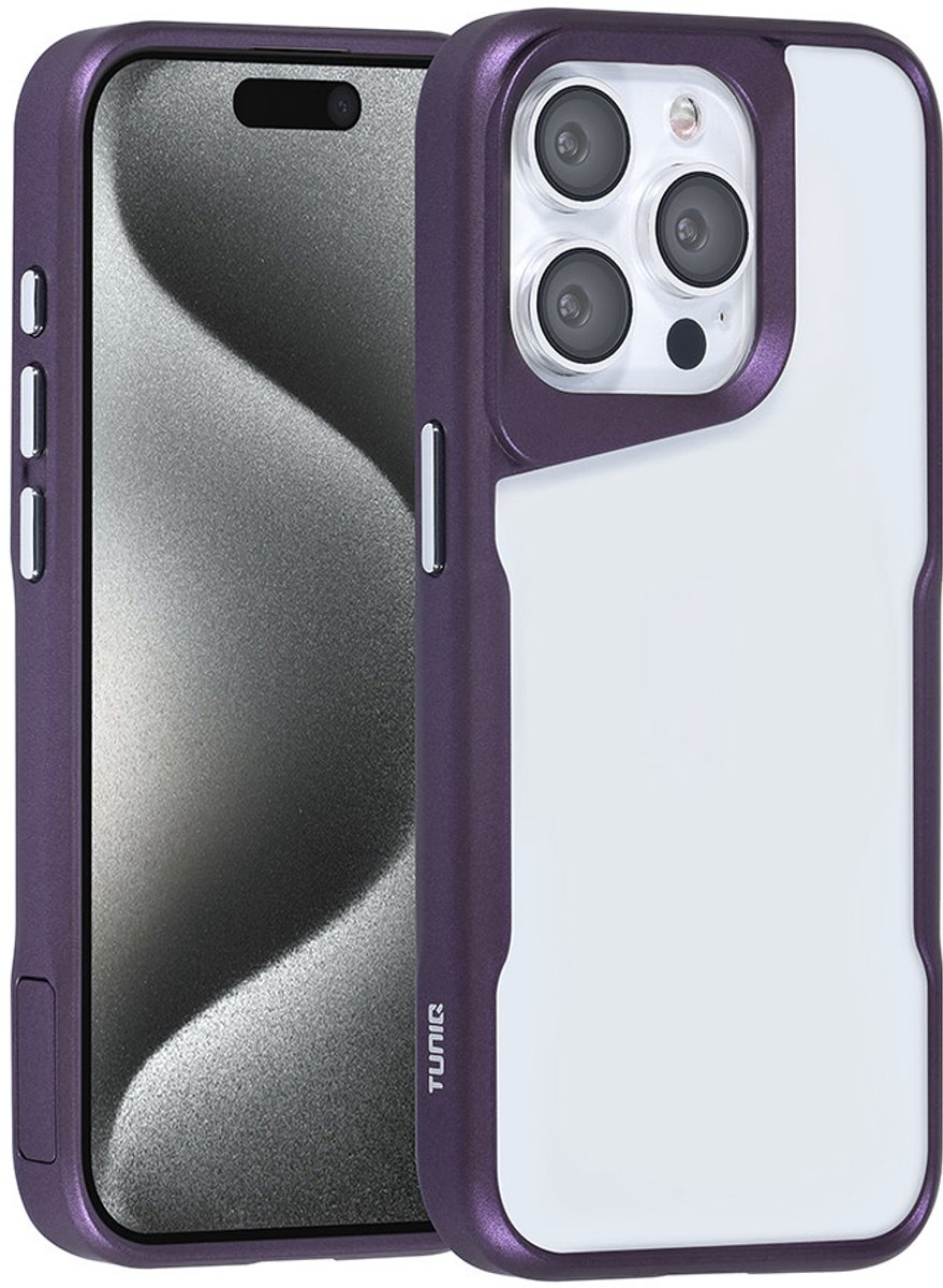 TUNIQ telefoonhoesje voor Apple iPhone 15 Pro - Siliconen backcover - Paars