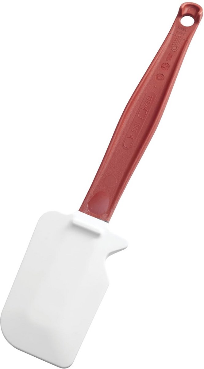 Hittebestendige Siliconen Spatel 24 cm met Rood Handvat
