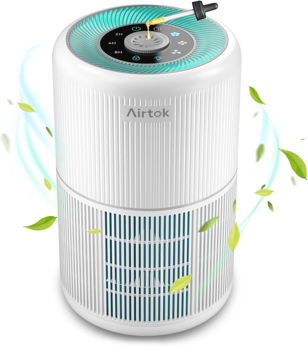 Luchtreiniger voor slaapkamer met aromatherapiespons en 4-traps luchtfilter