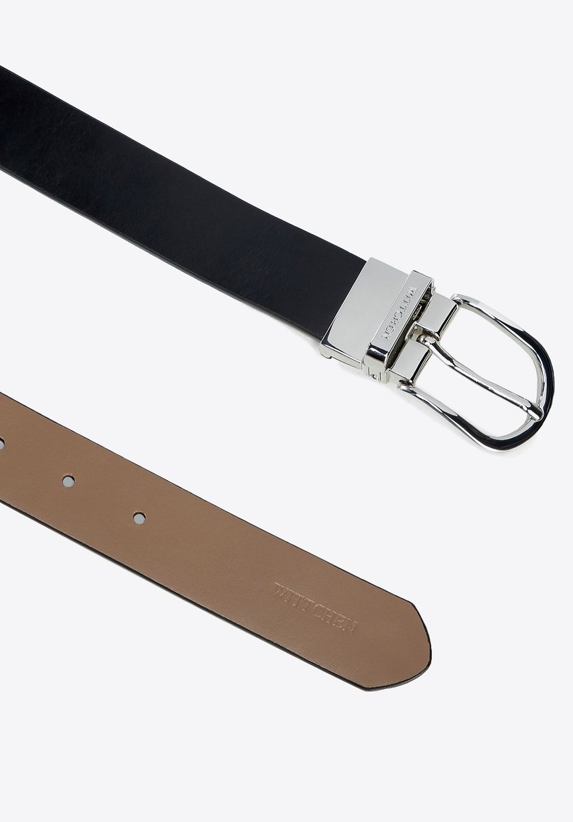 Wittchen - Omkeerbare Leren Damesriem - Grote Gesp - Zwart en Beige