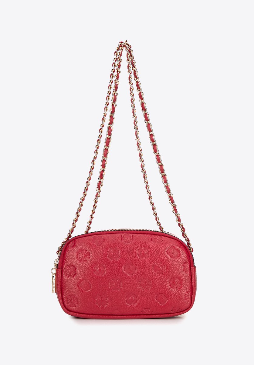 Wittchen - Dames Lederen Crossbody Tas - Ketting - Frambozen