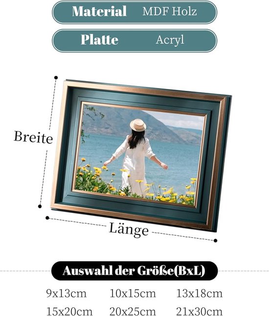Koop Fotolijst Glas White Wood 18x24 Inches (45,72x60,96 cm) hier
