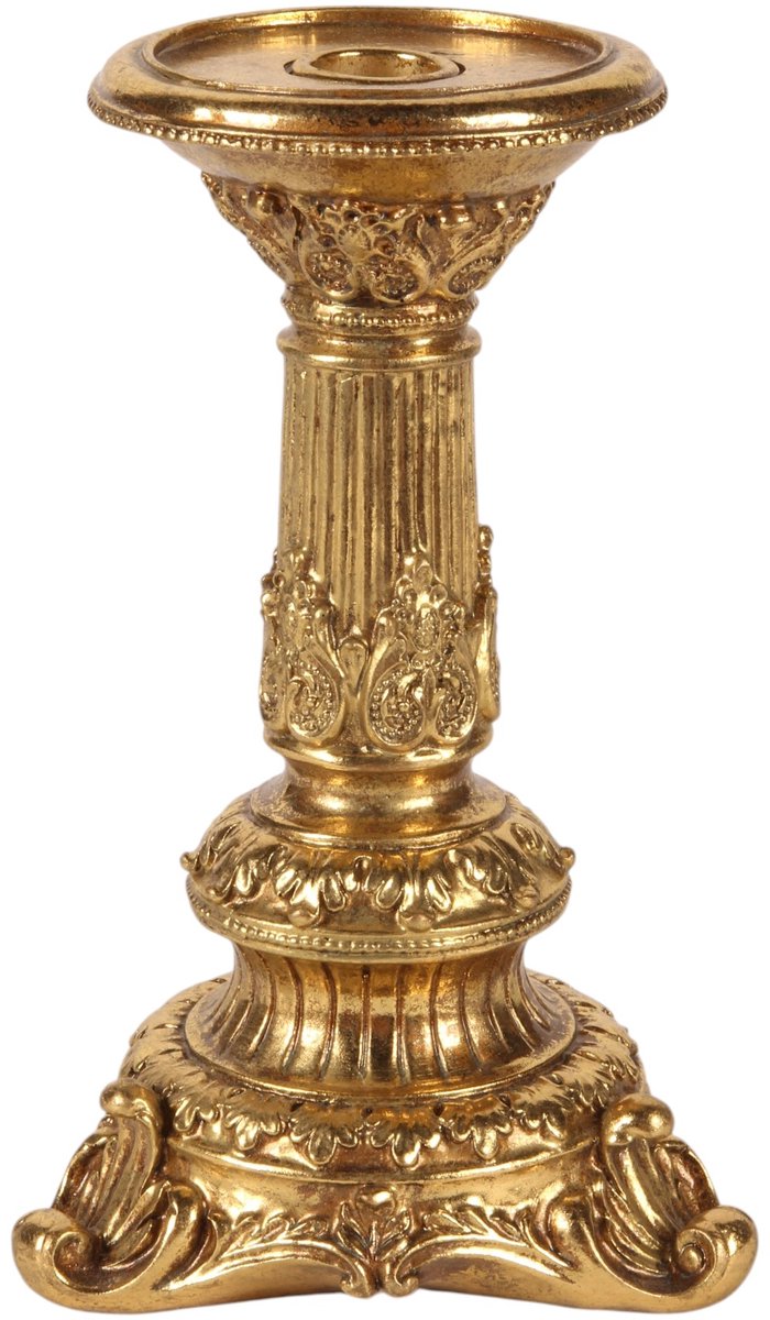 Baroque Kandelaar - Kandelaar S 23 cm - Goud - Resin - 23x13x13 - Polyresin Gold