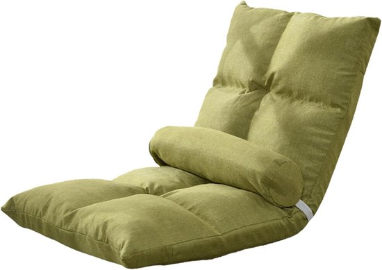 Javaanse Stoel Verstelbare Japanse Vloerfauteuil met Kussen - Comfortabele Tatami ...