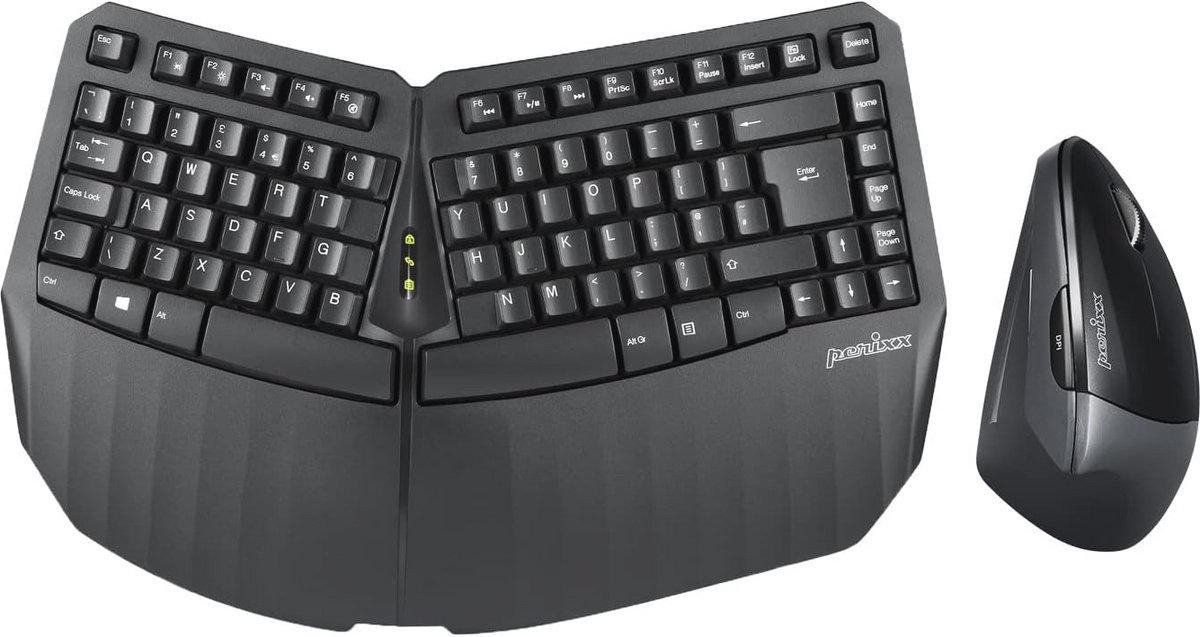 Draadloos Ergonomisch Compact Toetsenbord en Verticale Muis Pakket
