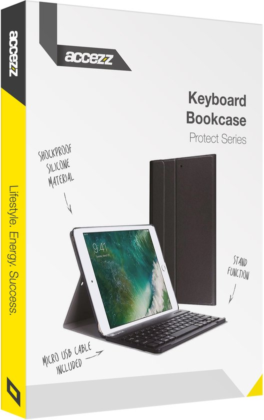 Toetsenbordhoes voor iPad 10e generatie 10,9 inch 2022 (A2757/A2777/A2696), afneembaar draadloos Bluetooth-toetsenbord met trackpad &potloodhouder,Blauw