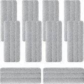 10 Pièces - Recharge Pads de Serpillière - 33*12cm - Chiffons de Nettoyage - Humide et Sec - Chiffon de Nettoyage Microfibre - Lavable - Pads de Serpillière en Microfibre - Chiffon de Remplacement - Nettoyage Efficace - Pour le Nettoyage Domestique