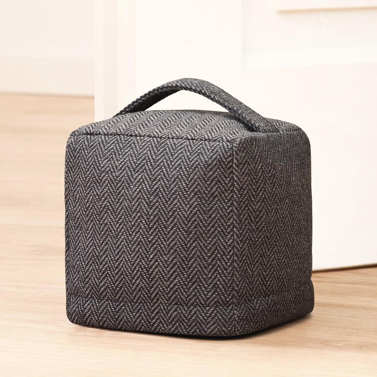 Stoffen Deurstopper - Extra Zwaar 1kg - Wasbare Hoes, Antislip - Grijs