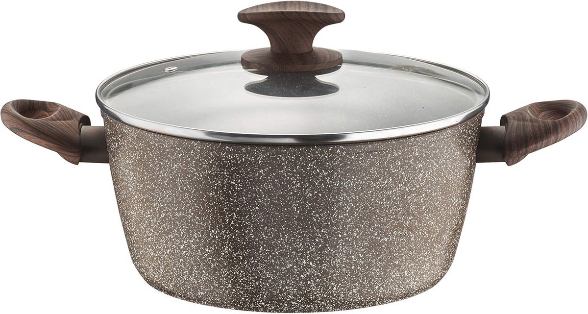 Antiaanbak Braadpan 28 cm met Glazen Deksel