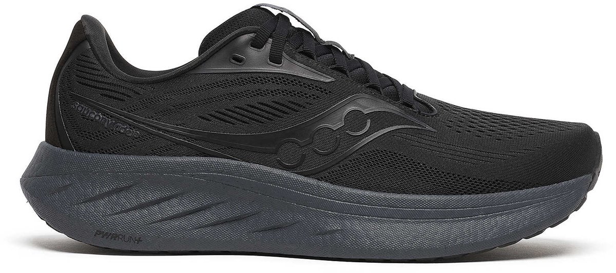 Saucony | Ride 18 | Hardloopschoenen | Heren | Black / Shadow | 40.5 -