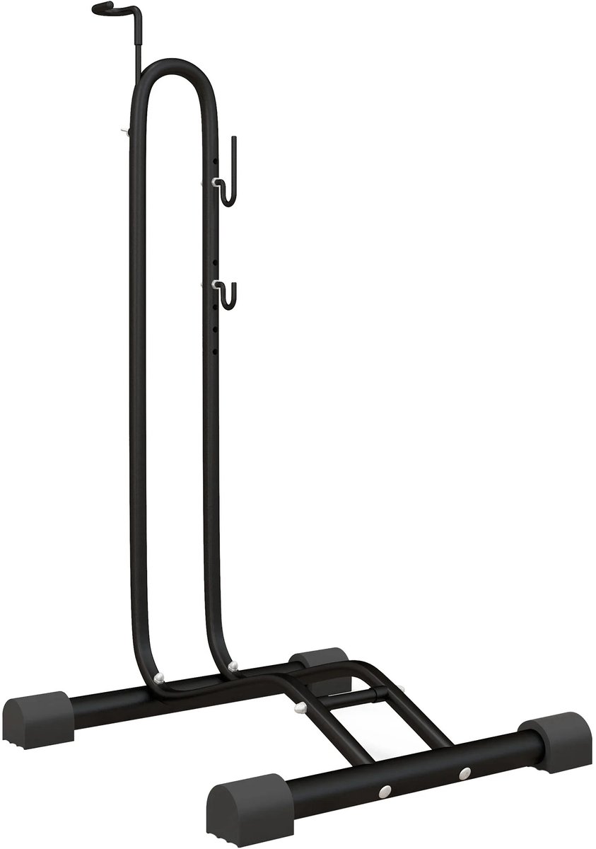 LabelOne Fietsstandaard - Fietsrek - 3-in-1 Fiets Standaard - tot 28 inch - geschikt voor horizontale en verticaal plaatsing