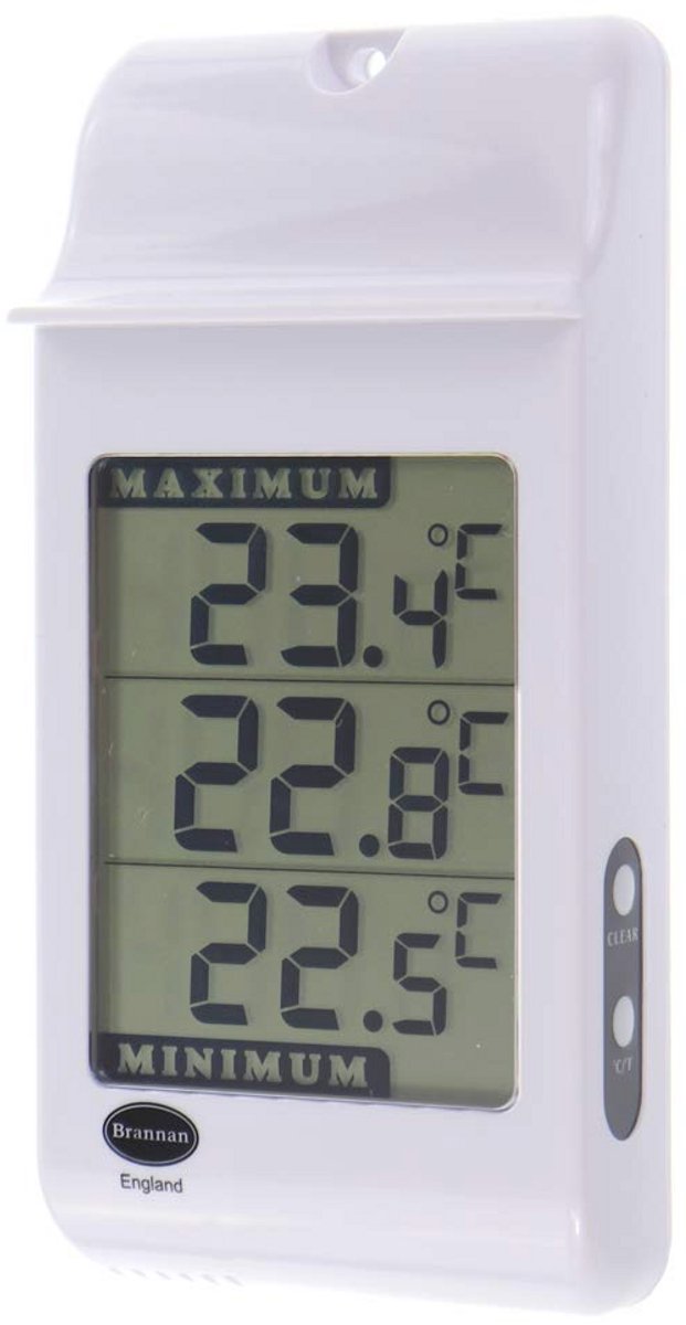 Digitale Max Min Thermometer met Groot Display - Wit