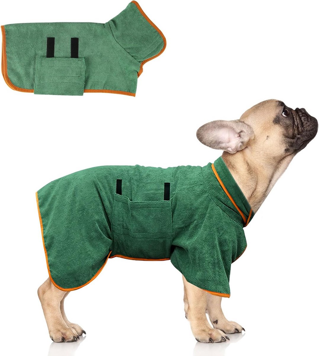 Absorberende Sneldrogende Badjas voor Honden - Instelbaar en Comfortabel - Voor Kleine en Middelgrote Honden