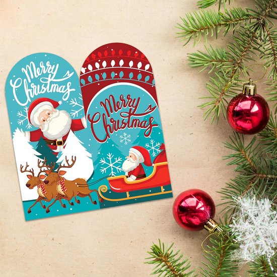 4 Stuks Kerst Geldportemonnees En Enveloppen – Feestelijke Verpakking Voor Geldcadeaus, Ideaal Voor Kerstmis En Feestdagen